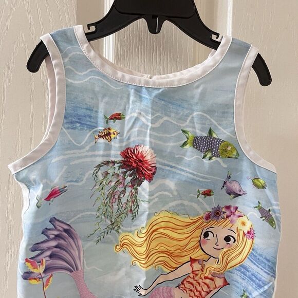 Target Florabelle Floral Mermaid Tank Top Fish Under Sea Girls Size 3T - Picture 2 of 9